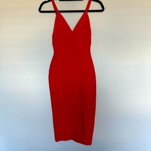 Sexy red bodycon cocktail dress!